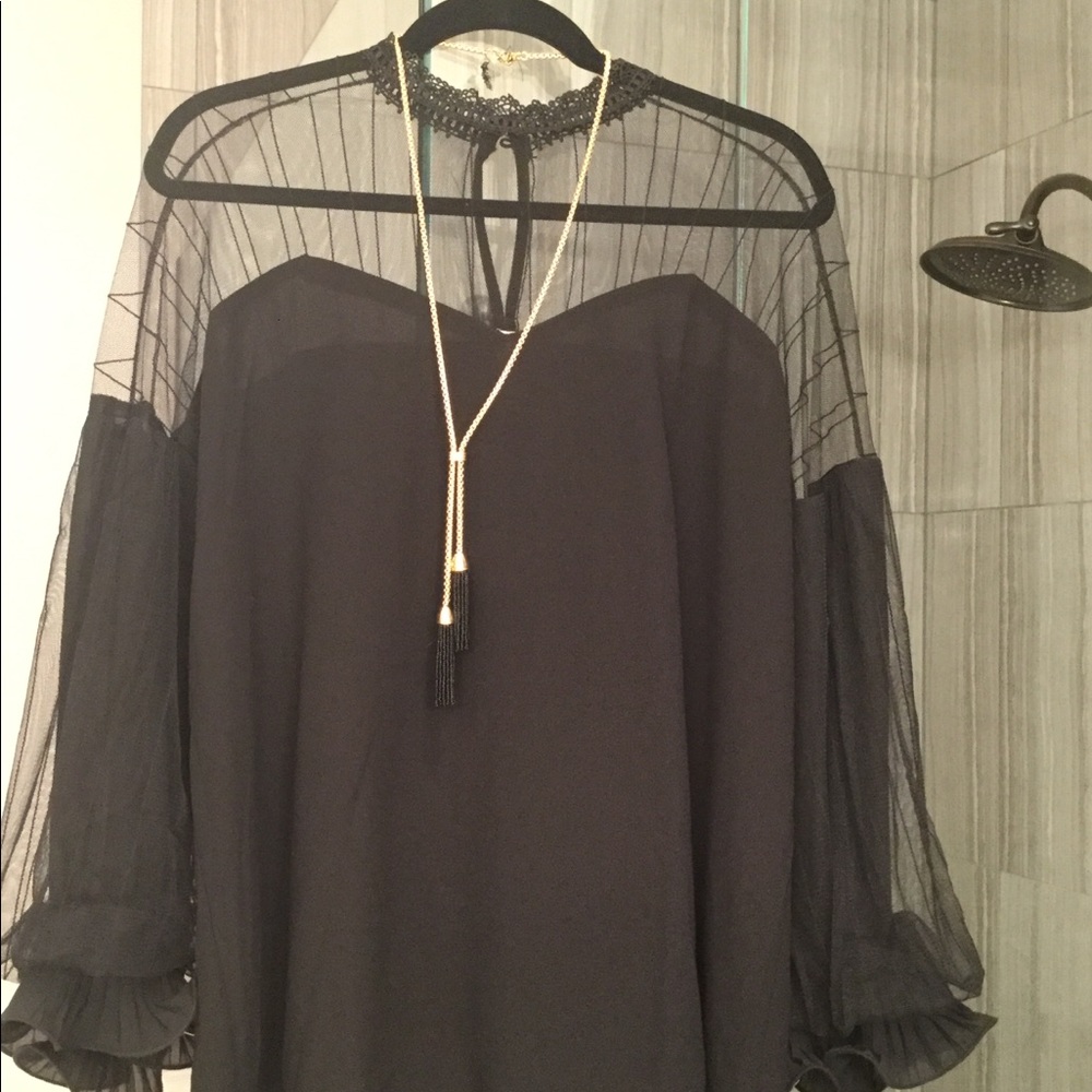 Pinkblush Black Lace Maternity Top